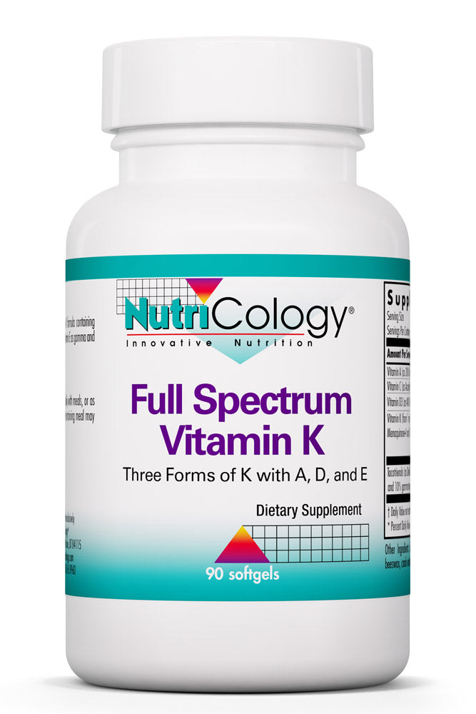 Nutricology Full Spectrum Vitamin K 90 Softgels  Better Health  International