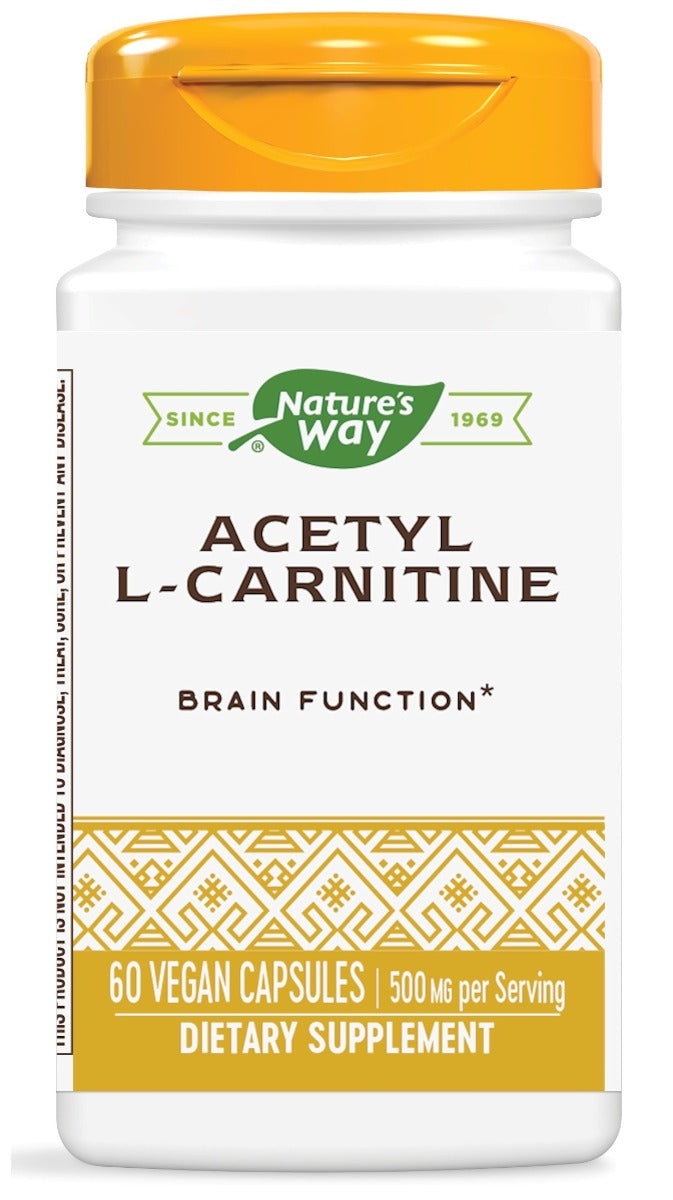 Acetyl L-Carnitine 500 mg 60 Vegetarian Capsules by Nature's Way