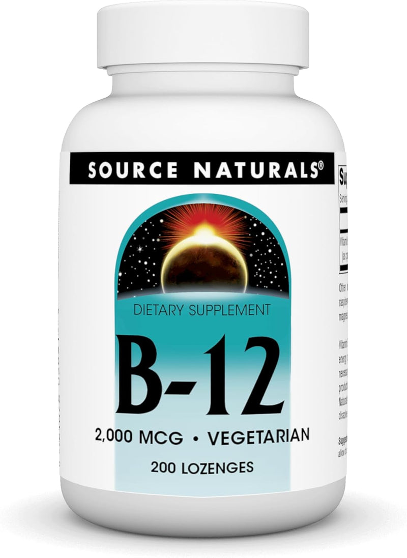 B-12, 2,000 mcg, 200 Lozenges by Source Naturals
