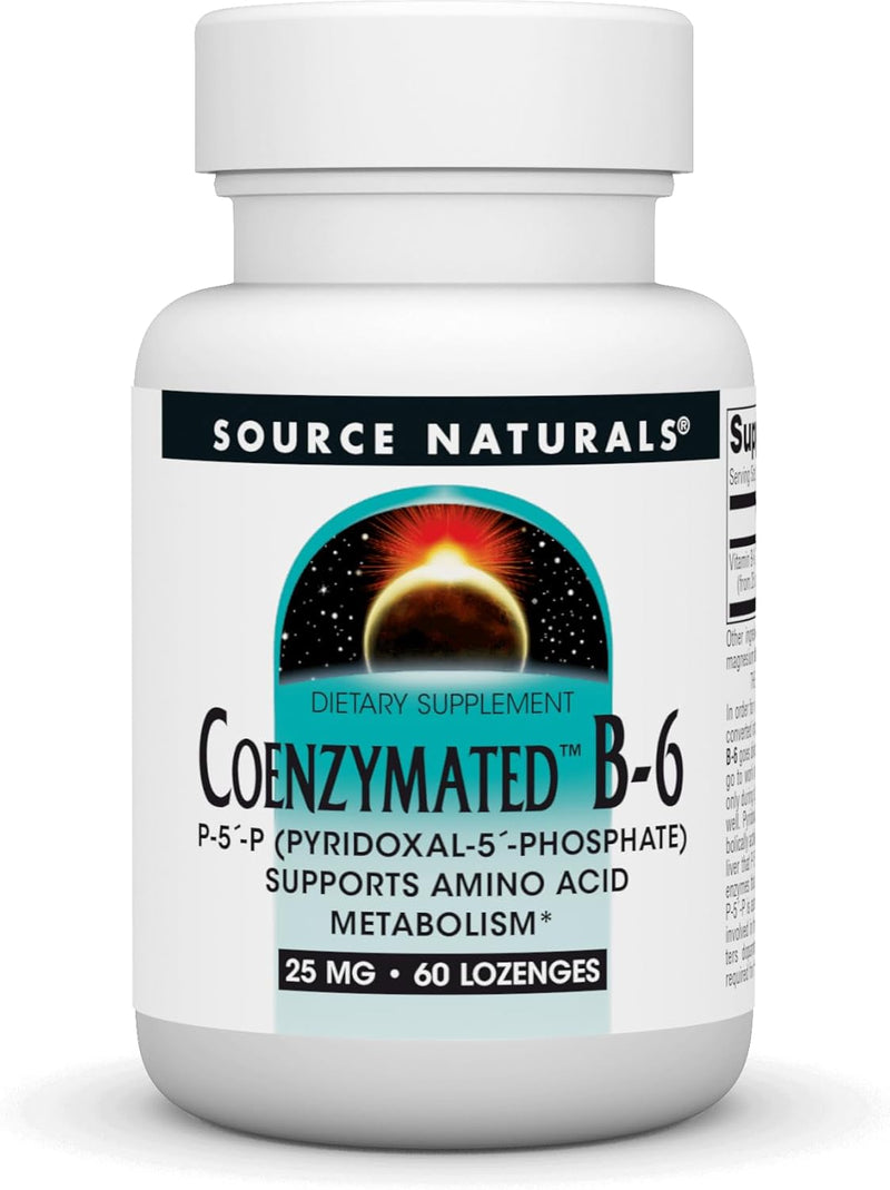 Coenzymated B-6, 25mg- 60 Lozenges by Source Naturals
