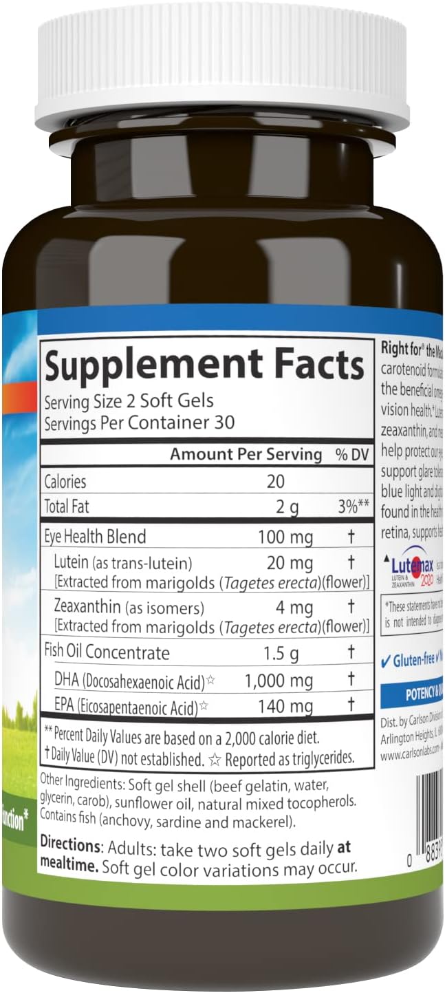 Right for the Macula, 60 Soft Gels by Carlson