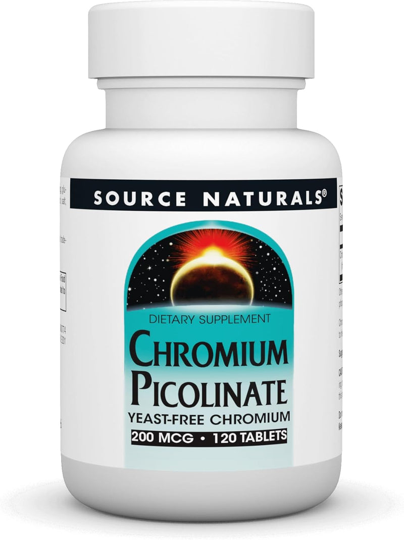 Chromium Picolinate, 200 mcg, 120 Tablets by Source Naturals