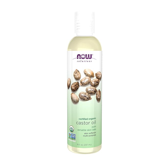 Certified Organic Castor Oil, 8 fl oz (237 ml) by NOW