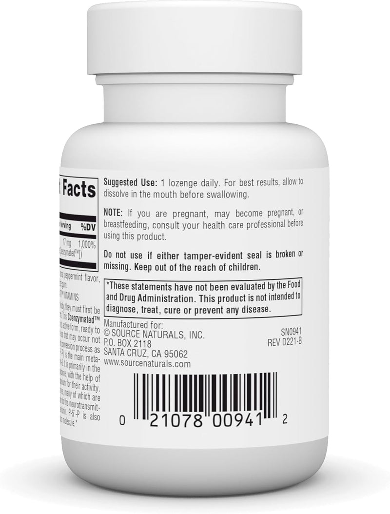 Coenzymated B-6, 25mg- 60 Lozenges by Source Naturals