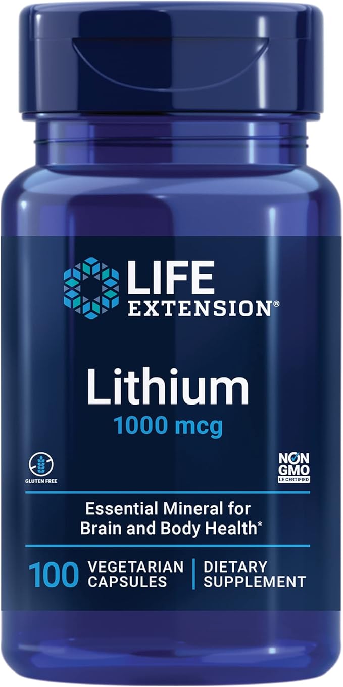 Lithium, 1,000 mcg, 100 Vegetarian Capsules by Life Extension
