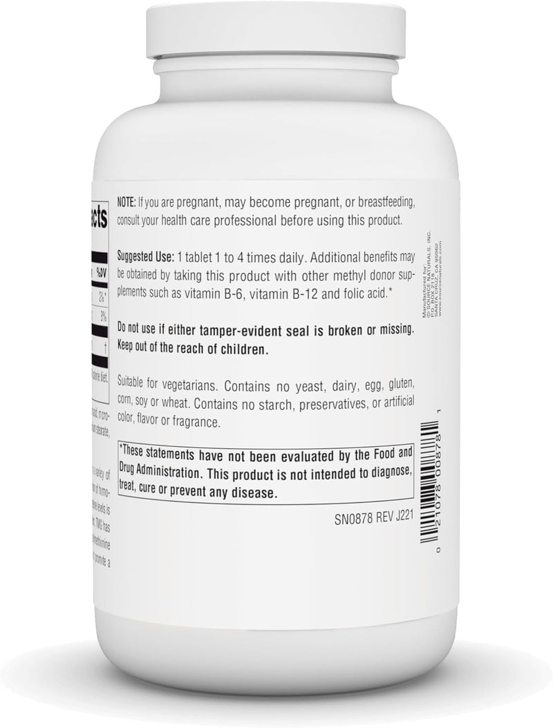 TMG, 240 Tablets, 750 mg, by Source Naturals