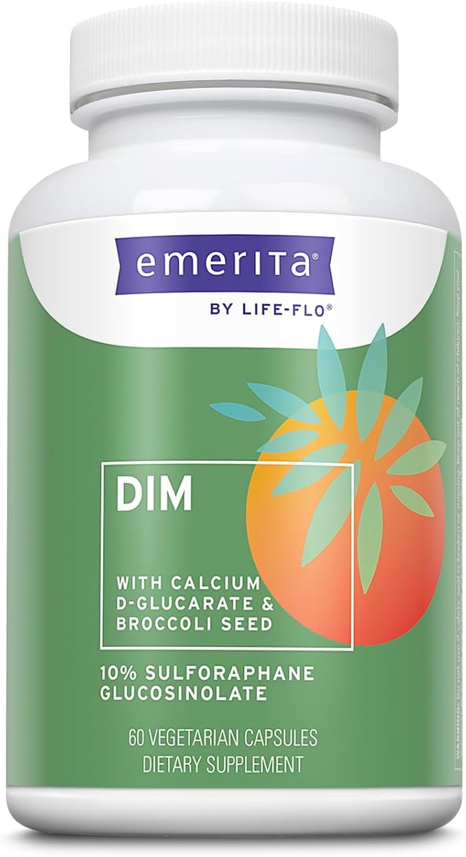 DIM with Calcium D-Glucarate 60 Soy-Free Vegetarian Capsules by Emerita