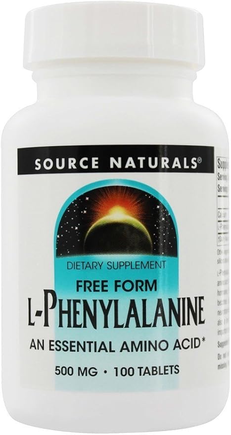 L-Phenylalanine, 100 Tablets, 500 mg  by Source Naturals