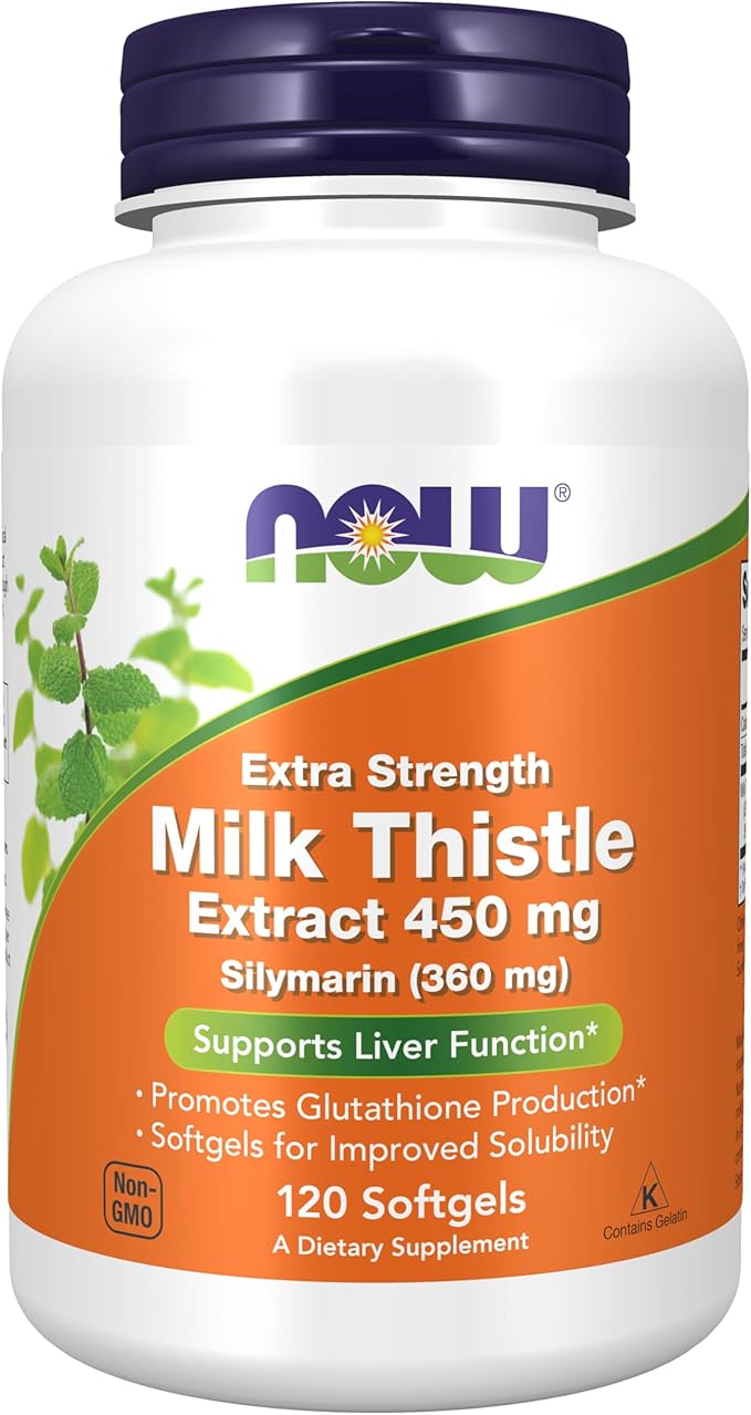 Milk Thistle Extract, Extra Strength 450 mg - 120 Softgels by NOW