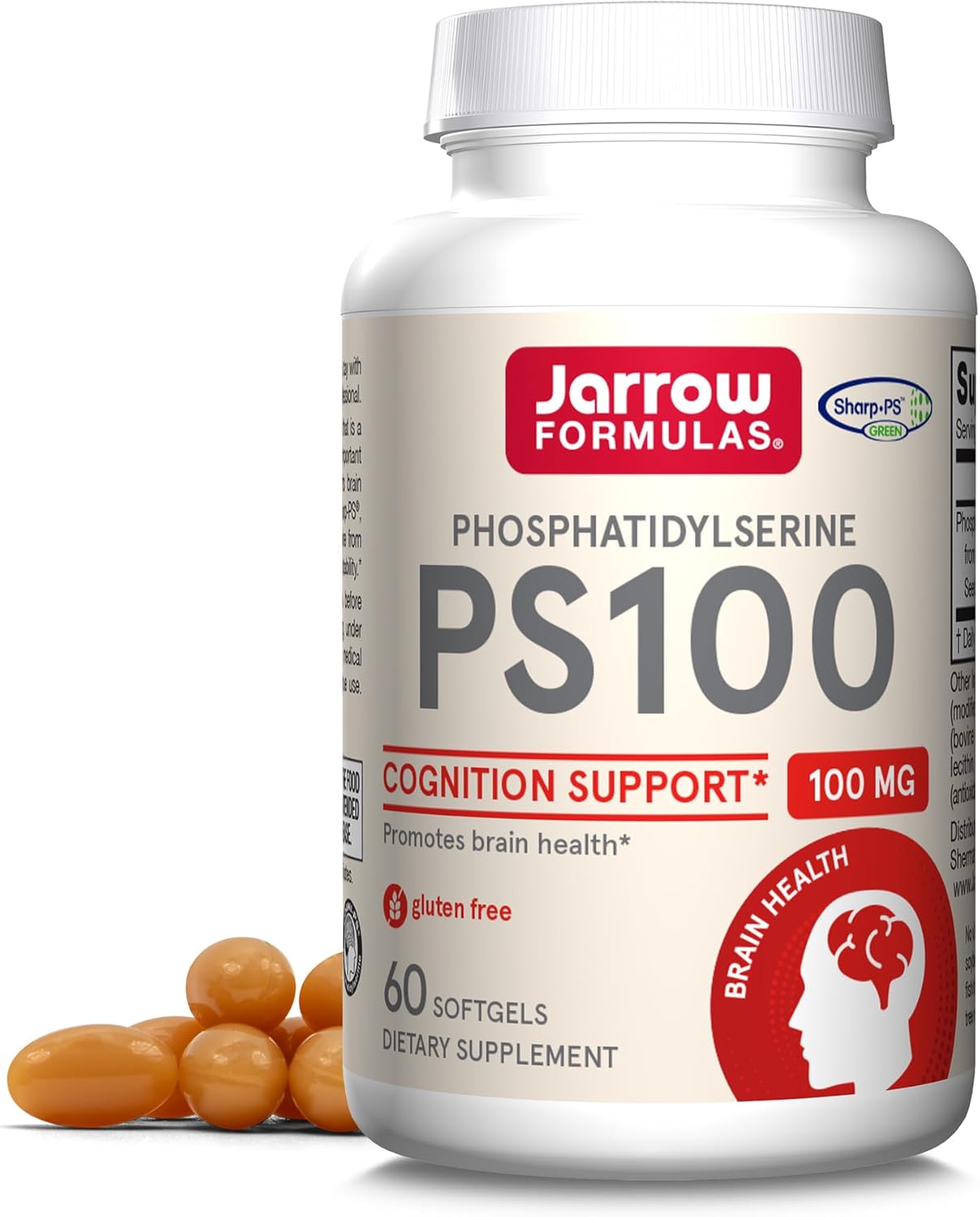 Jarrow Formulas PS 100 Phosphatidylserine 100 mg 60 Softgels – Better ...