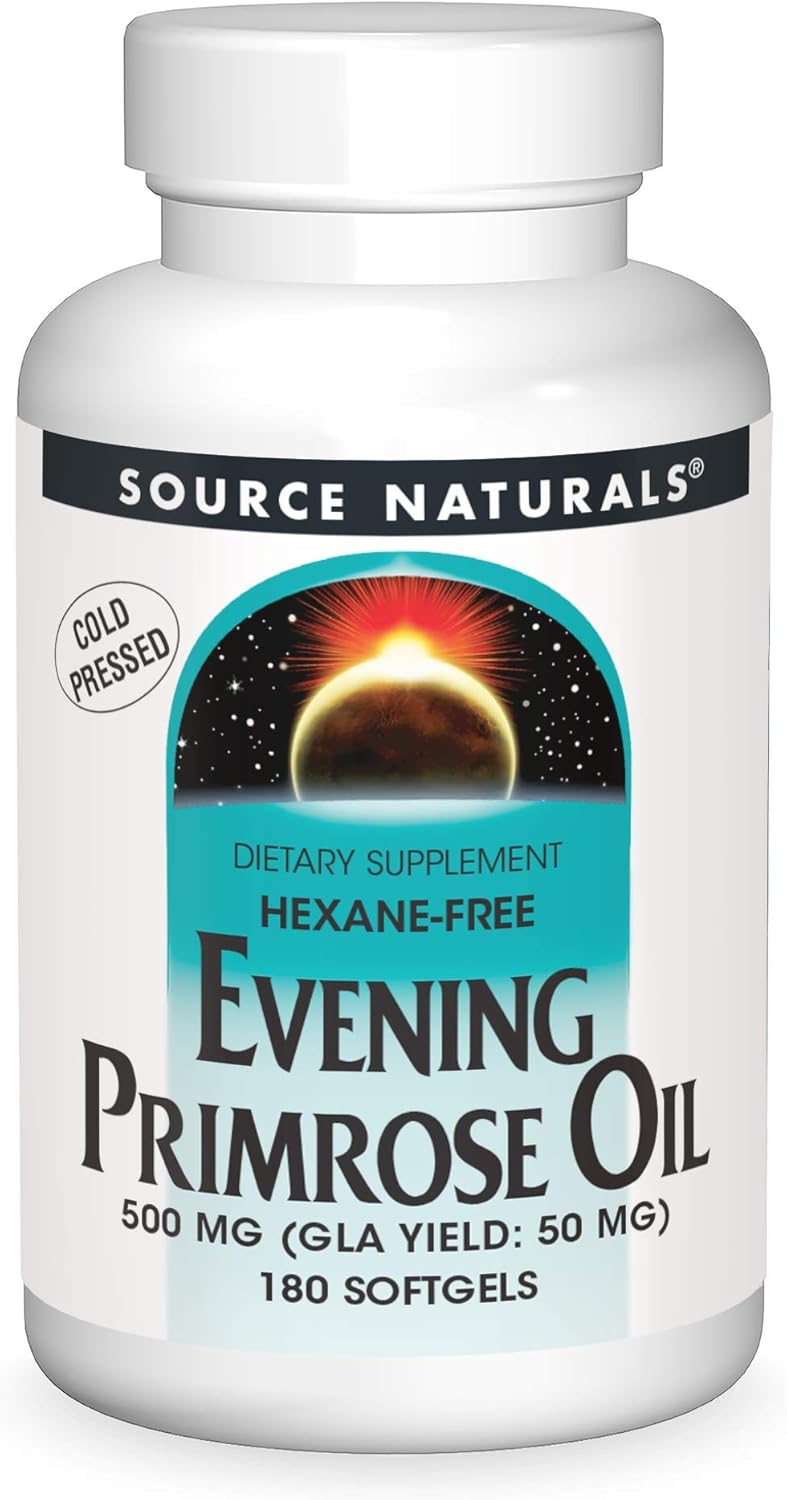 Evening Primrose Oil (Hexane-Free) 500mg - 180 Softgels  by Source Naturals