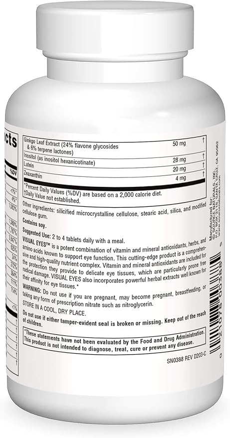 Visual Eyes®, 90 Tablets by Source Naturals