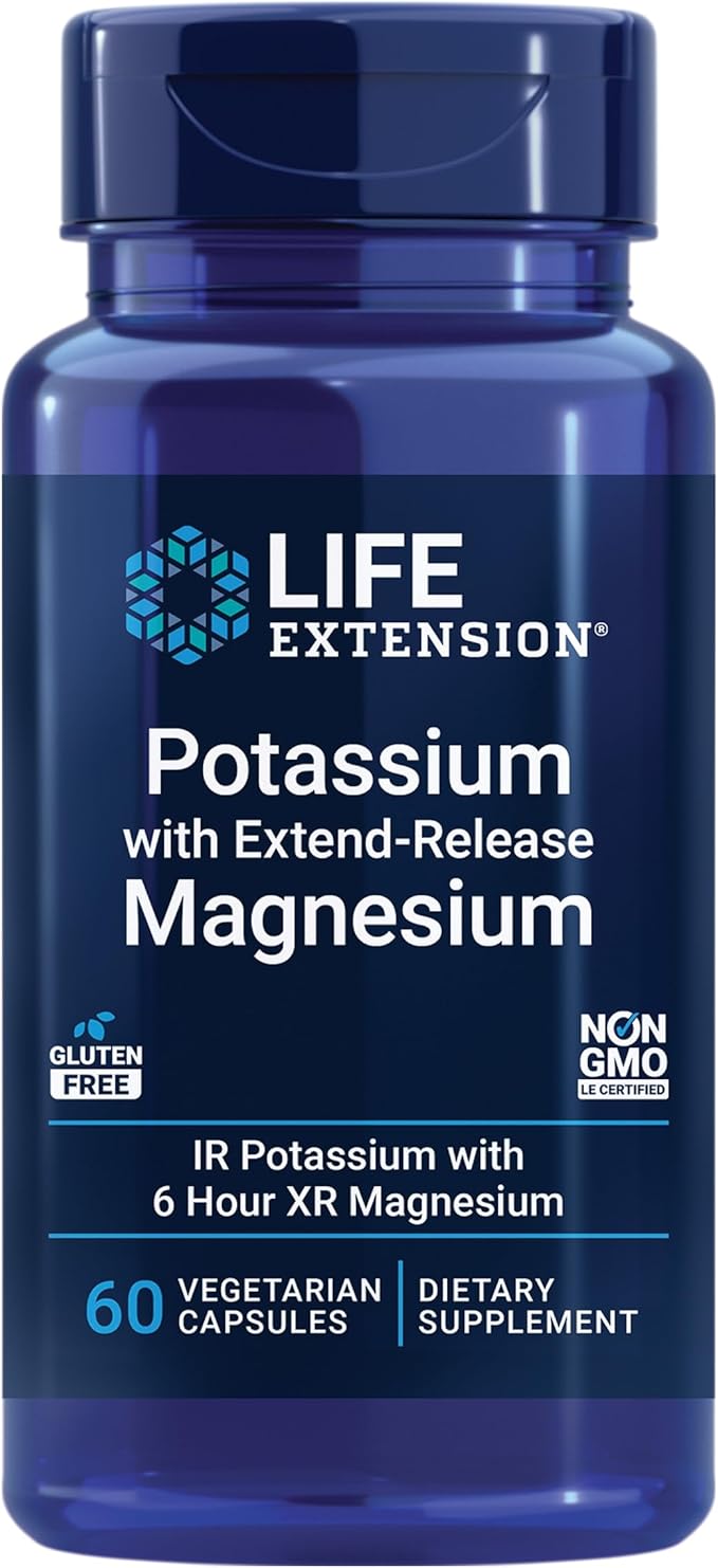 Potassium with Extend-Release Magnesium, 60 Vegetarian Capsules by Life Extension