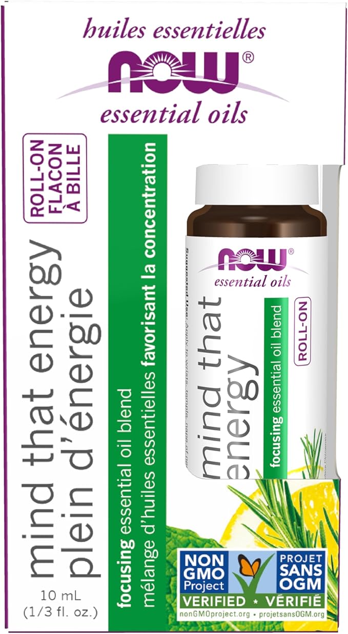 Mind That Energy Roll-On, 1/3 fl oz (10 ml) by NOW