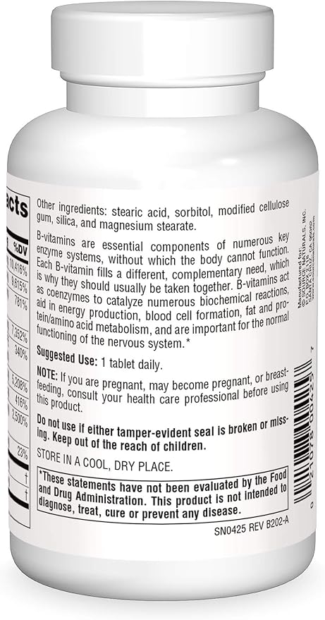 B-125, 125 mg, 60 Tablets by Source Naturals