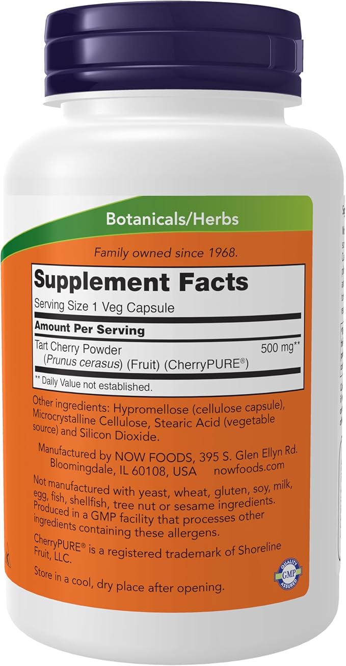 Tart Cherry 500 mg - 90 Veg Capsules by NOW