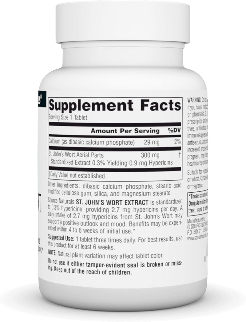 St. Johns Wort Extract 300 mg - 120 Tablets by Source Naturals