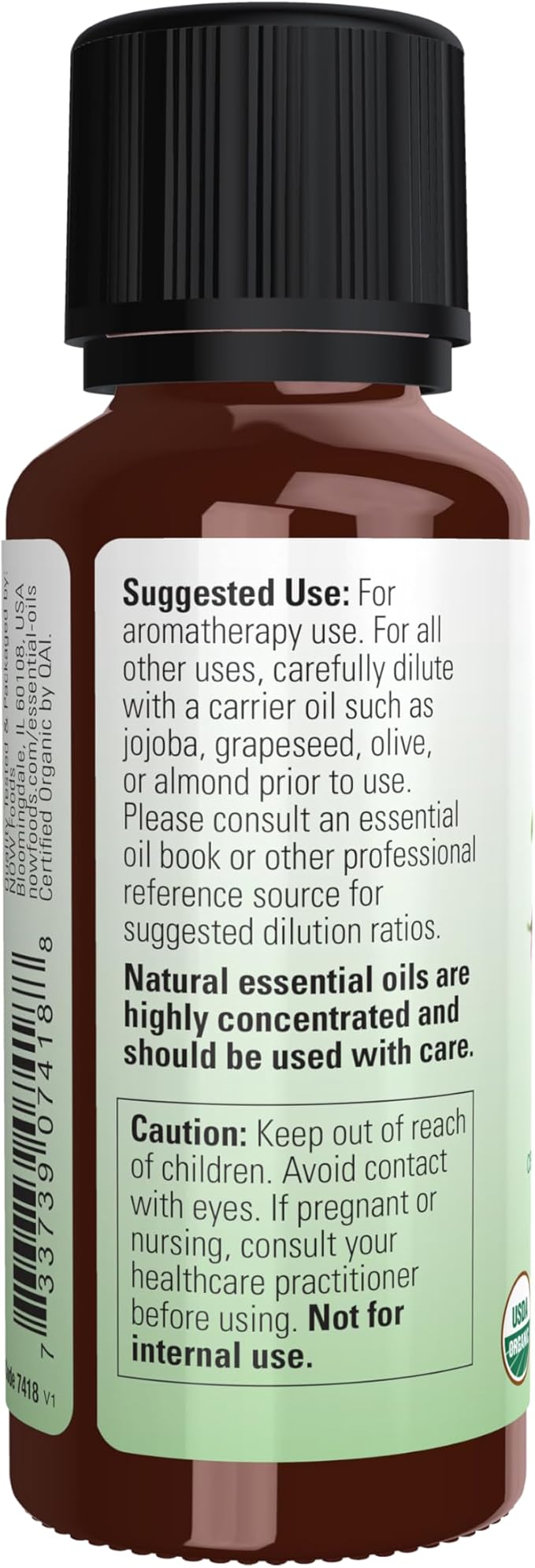 Organic Geranium Oil, 1 fl. oz.(30 ml)  by NOW