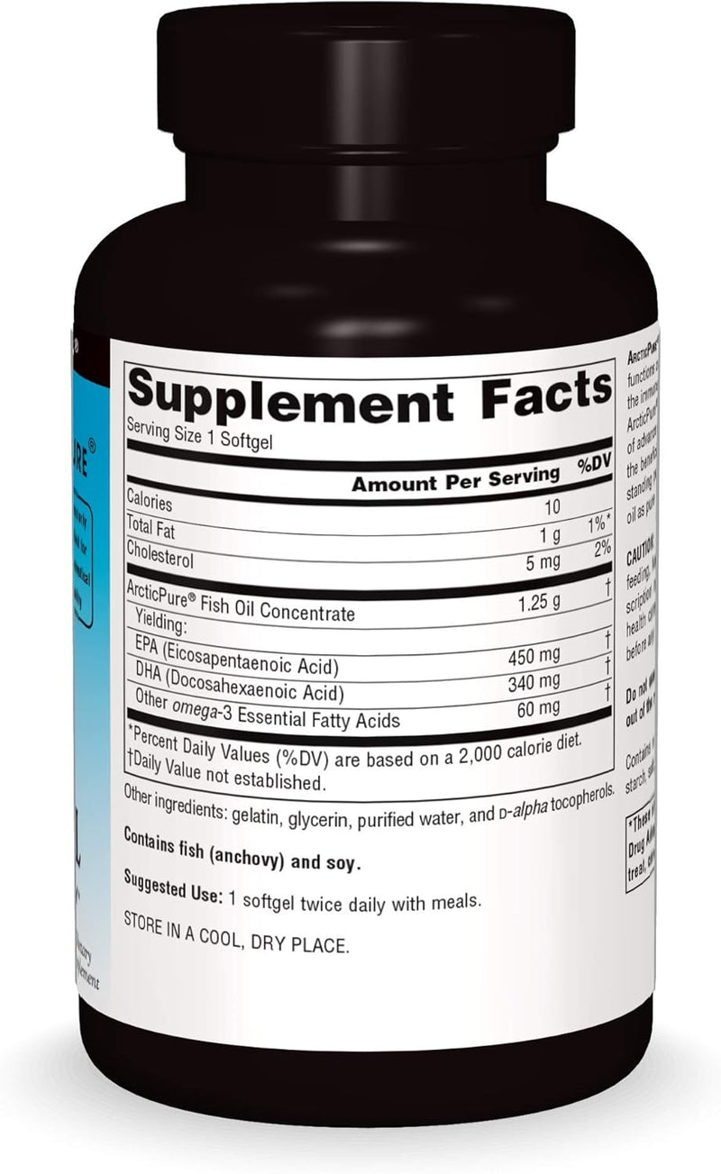 Arctic Pure®, Ultra Potency Omega-3 Fish Oil, 850 mg, 60 Softgels by Source Naturals