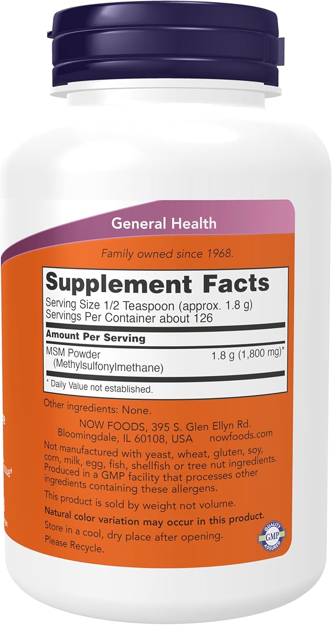 MSM Powder, 8 oz (227 g) by NOW