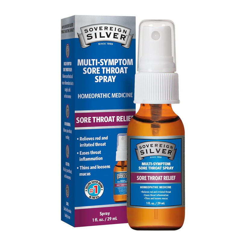 Multi-Symptom Sore Throat Spray, 1 fl oz (29 ml) by Sovereign Silver