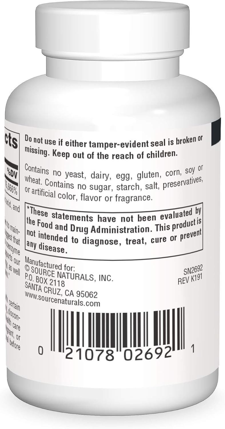 Biotin, 5,000 mcg , 200 Tablets by Source Naturals