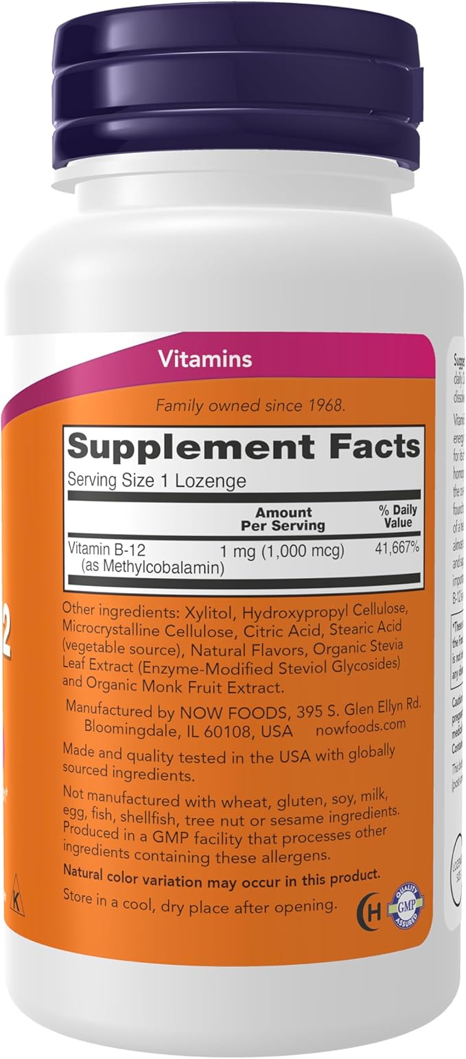 Methyl B-12 1,000 mcg - 250 Lozenges by NOW