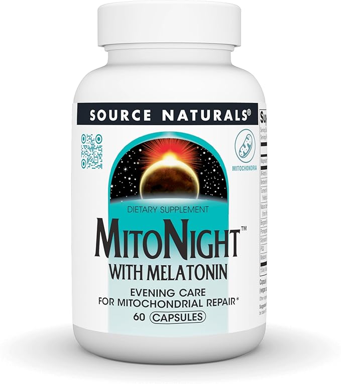 MitoNight™ With Melatonin, 60 Capsules by Source Naturals