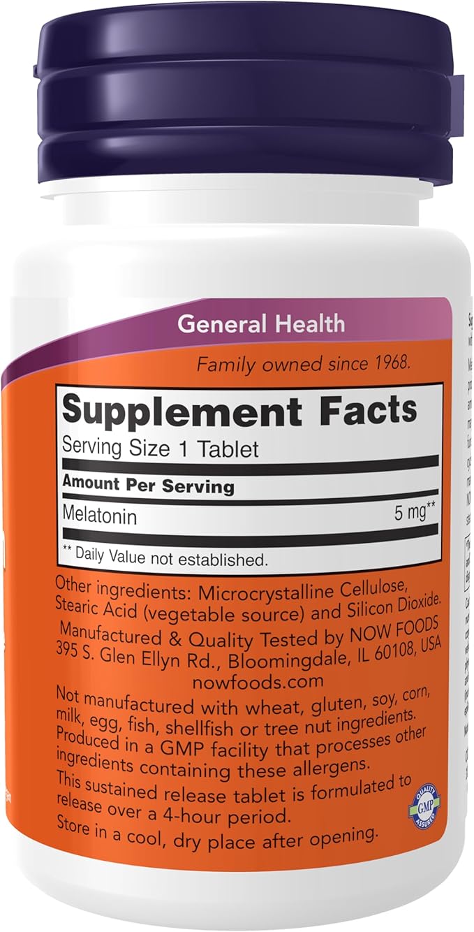 Melatonin, 5 mg, 120 Tablets by NOW