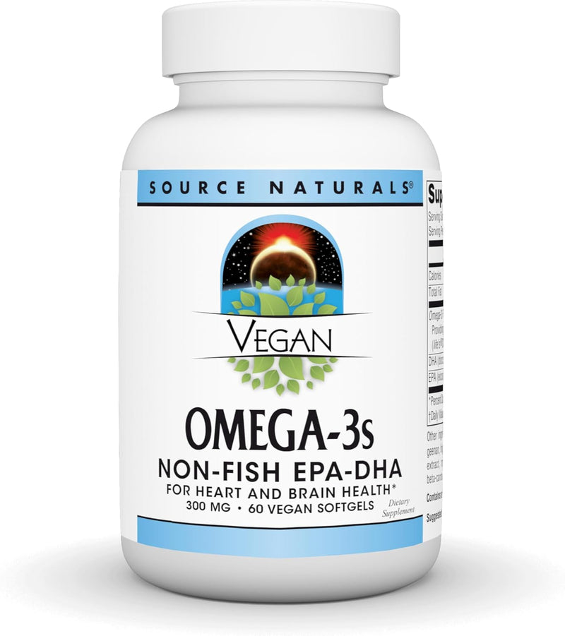 Vegan Omega-3s, Non-Fish EPA-DHA, 300 mg, 60 Vegan Softgels by Source Naturals