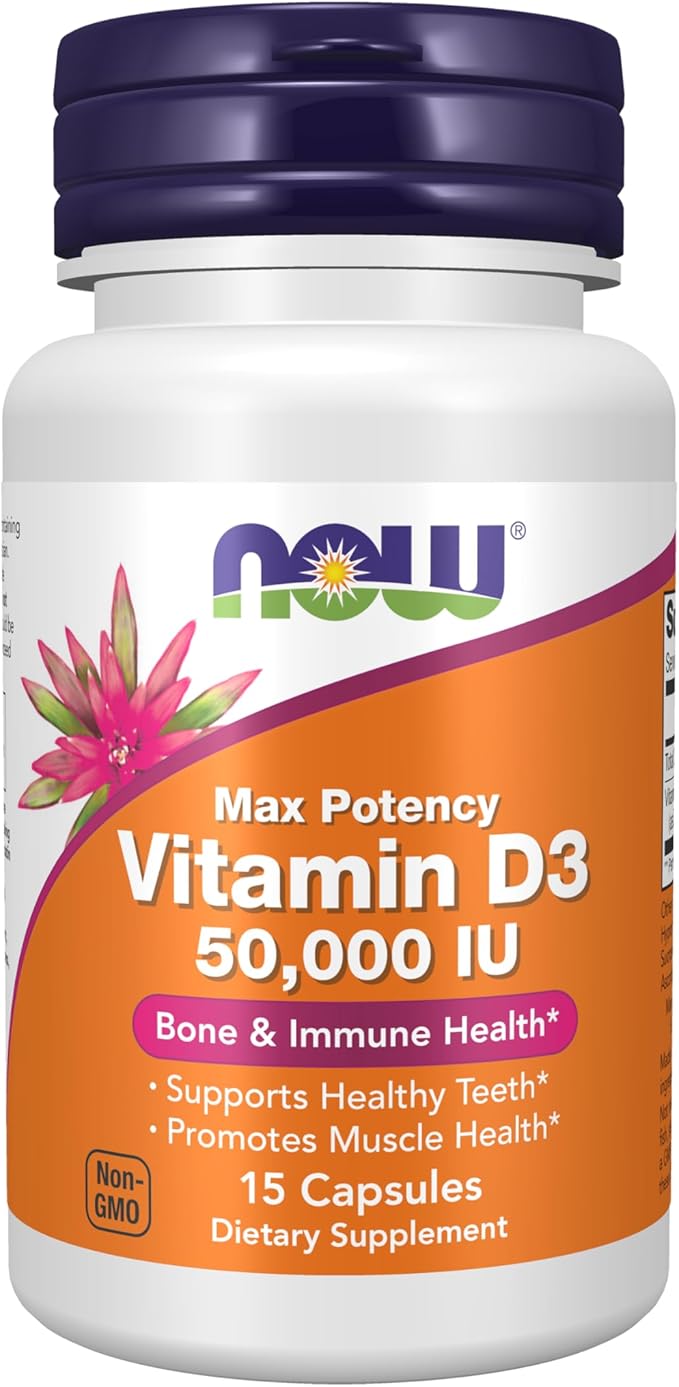 Vitamin D3 50,000 IU - 15 Capsules by NOW
