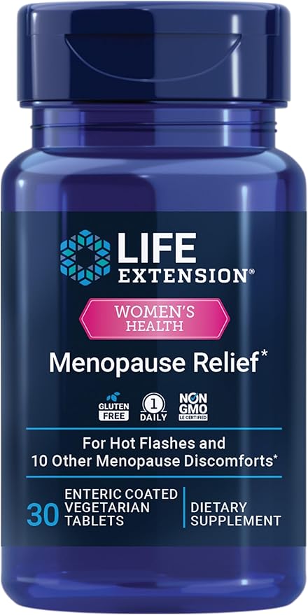Menopause Relief, 30 Enteric Coated Vegetarian Tablets by Life Extension