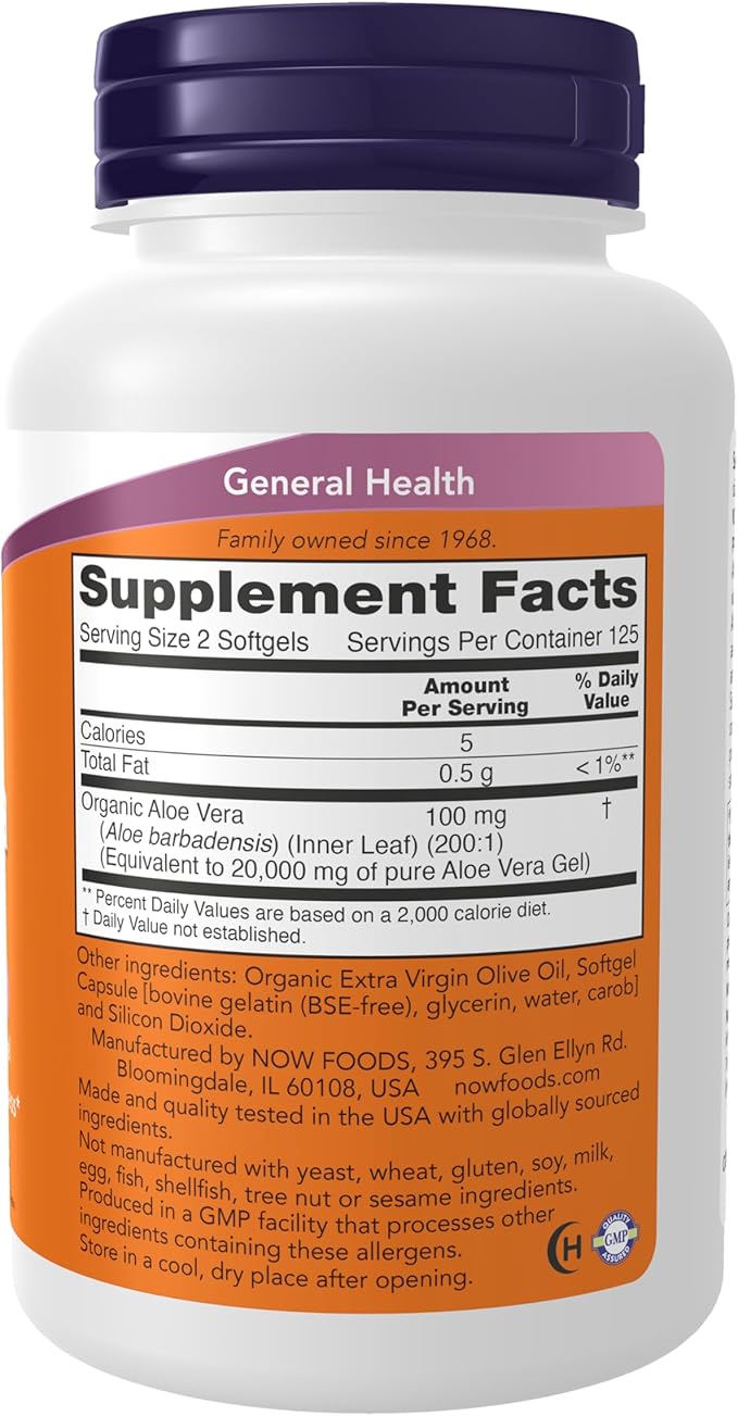 Aloe Vera 10,000 mg - 250 Softgels by NOW