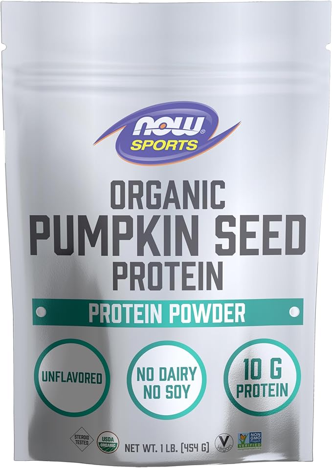 Organic Pumpkin Seed Protein Powder, Unflavored, 1 lb (454 g) by NOW