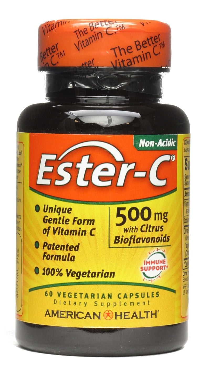 Ester C 500mg Citrus Bioflavonoids 60 Veg Caps by American Health