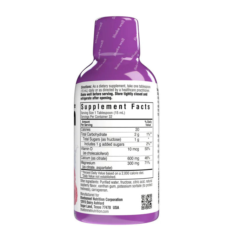 Liquid Calcium, Magnesium Citrate, & Vitamin D3 16 fl. oz. (473 mL) Raspberry