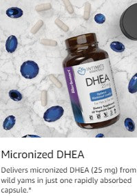 Intimate Essentials DHEA 25mg 60 Vegetable Capsules, by Bluebonnet