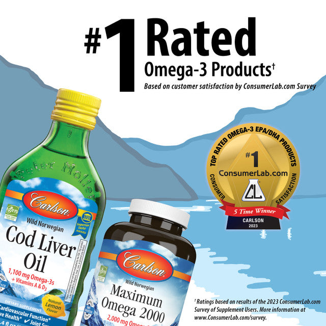 Carlson Med Omega 2700 mg Omega-3s Lemon-Lime flavor 3.3 fl oz (100 mL)