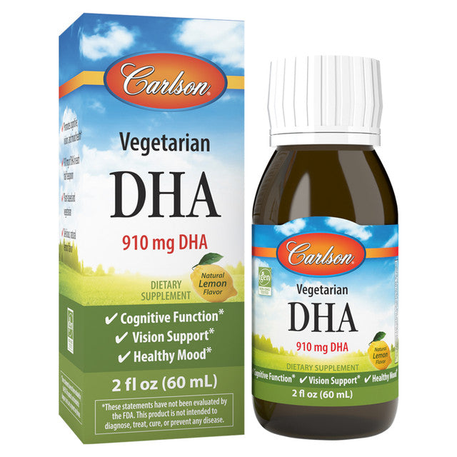 Vegetarian DHA 910 mg 2 fl. oz. (60 mL) by Carlson