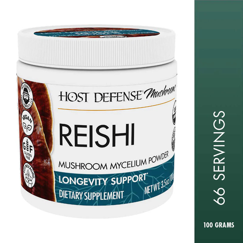 Host Defense Reishi Mushroom Mycelium Powder, 3.5 oz (100g)