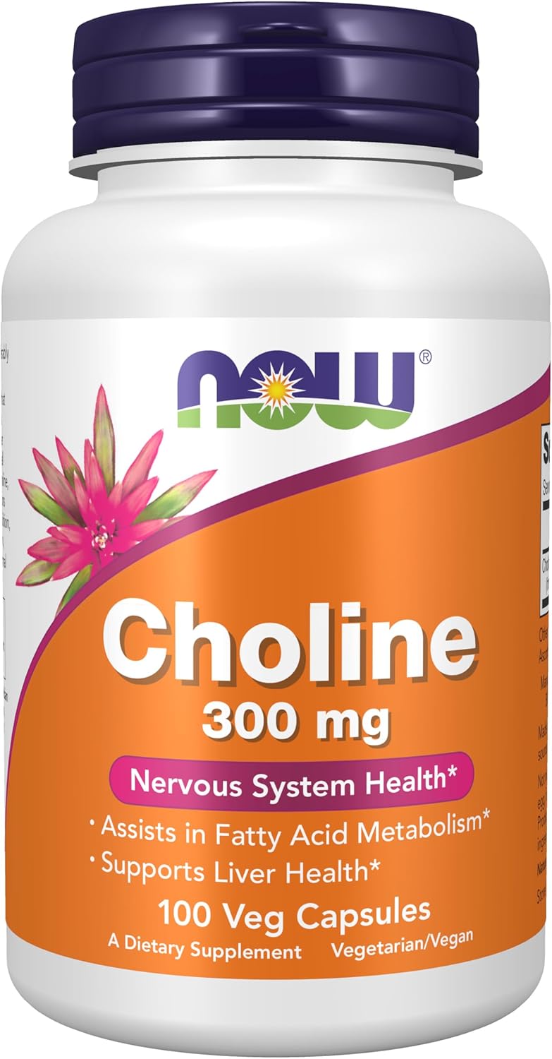 Choline 300 mg - 100 Veg Capsules by NOW