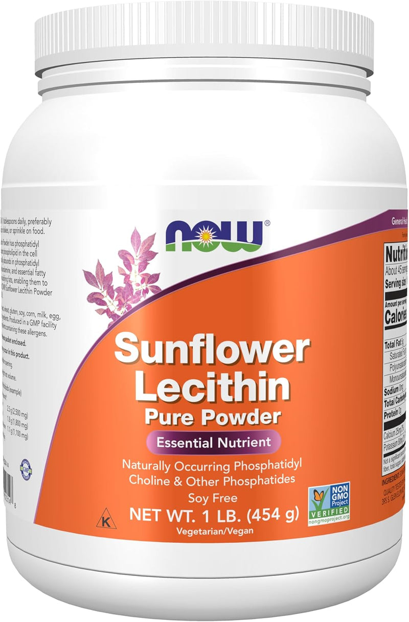 Sunflower Lecithin Pure Powder 1 lb (454 g) by NOW