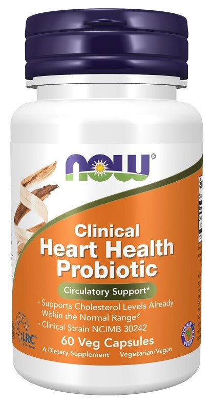 Clinical Heart Health Probiotic, 2.5 Billion CFU, 60 Veg Capsules, by NOW