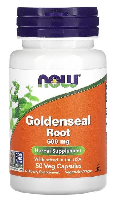 Goldenseal Root, 500 mg, 50 Veg Capsules, by NOW Foods