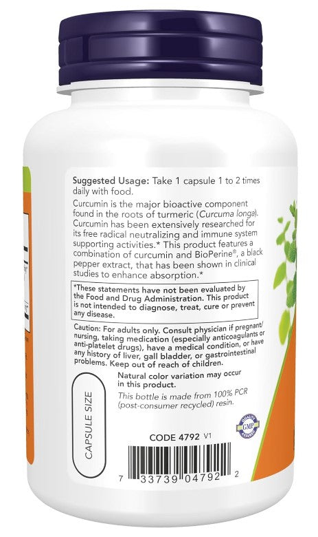 Turmeric Curcumin with BioPerine® 90Veg Capsules