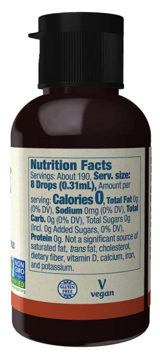 Better Stevia Zero-Calorie Liquid Sweetener, Chai Spice 2 fl oz (59 mL), by NOW