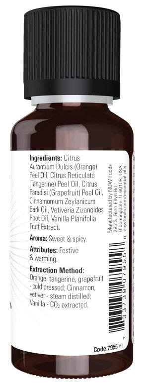 Sugar Plum Holiday Blend Essential Oil, 1 fl oz (30 mL), by Now Essential Oils