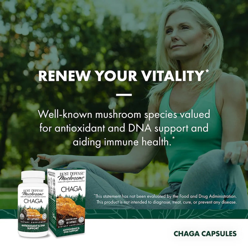 Host Defense Chaga 60 Vegetarian Capsules