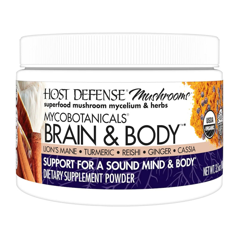 Host Defense MycoBotanicals Brain & Body Powder, 3.5oz (100g)