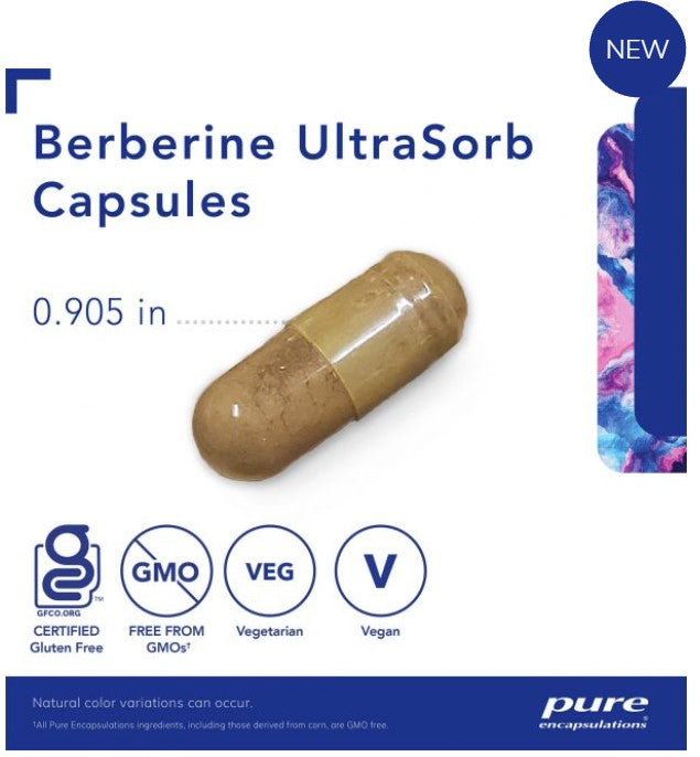 Berberine UltraSorb 550 mg 60 Capsules, by Pure Encapsulations